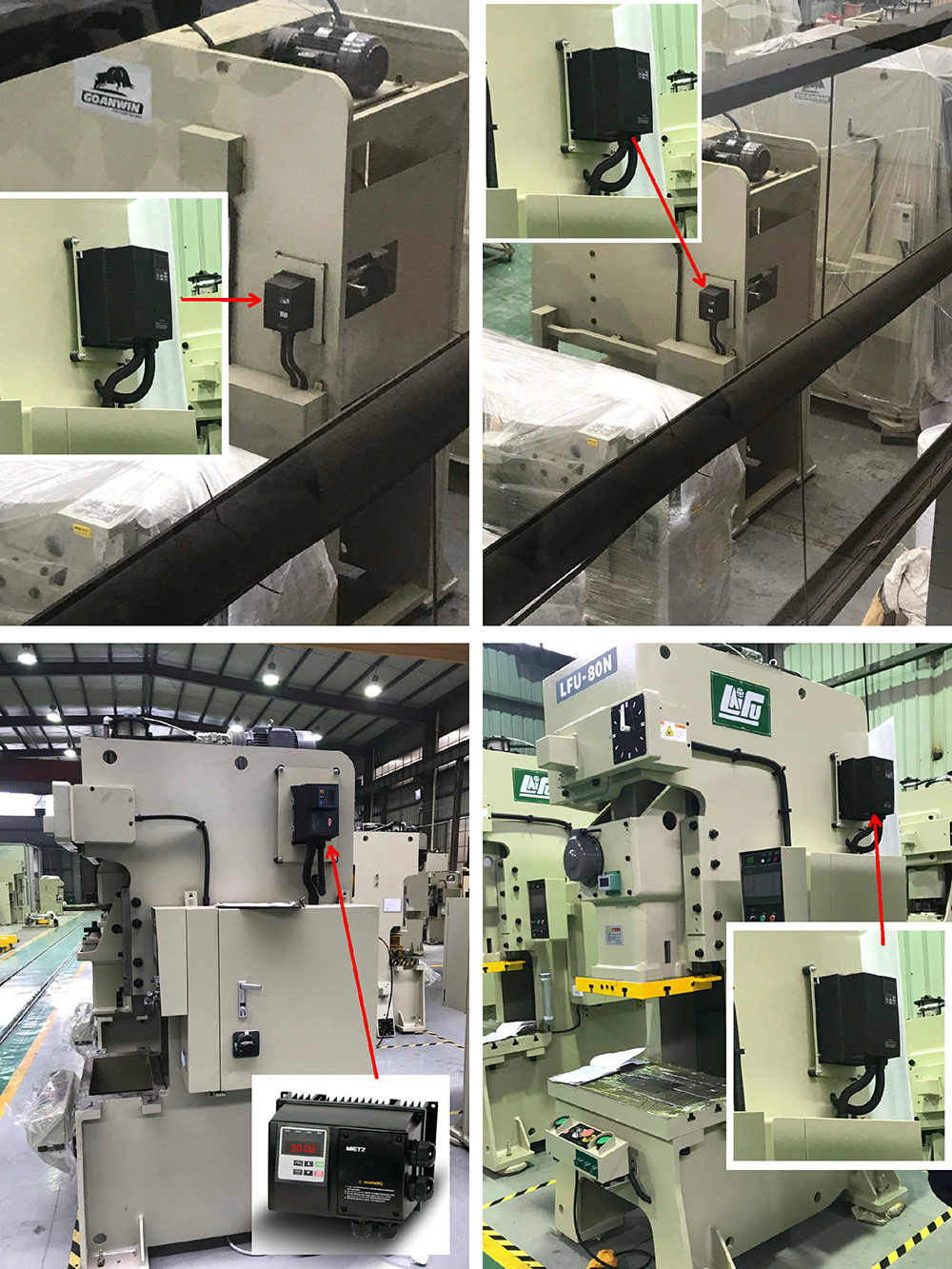 IP65 Frequency Inverters series NZS used in punching machines